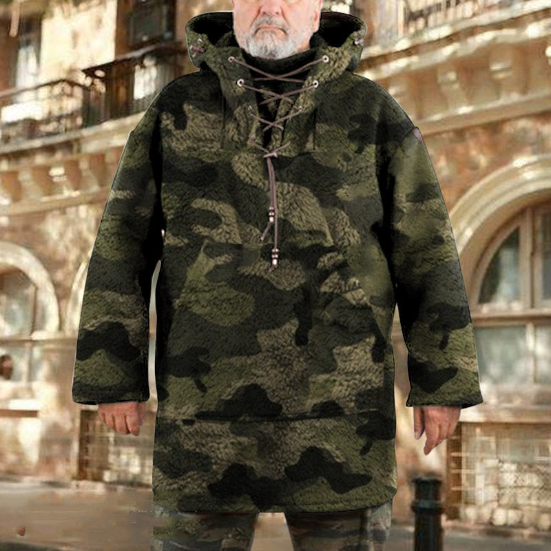 Men Sweats Man Fall Outfits Thickened Loose Camouflage Casual Hooded Sweater For Men