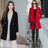 Valentine's Day Jacket Autumn and Winter Suit Collar Double-Faced Woolen Goods Woolen Coat for Women
