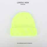 Red Beanie Hat Skullcap Outdoor Hat Solid Color Woolen