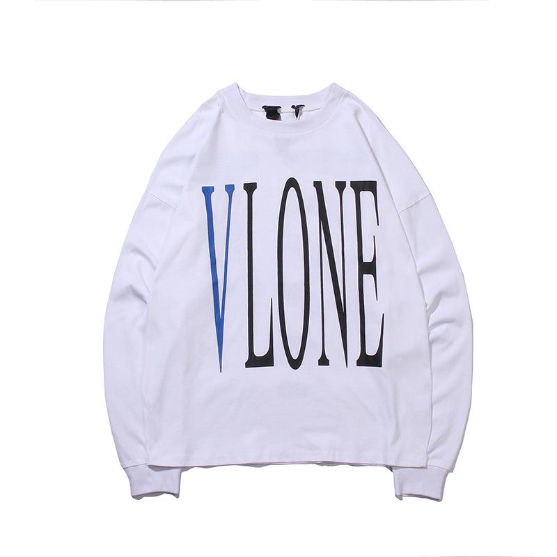 Vlone Sweatshirt Printed Longsleeved Bottoming Tshirt Couple'S Pullover Sweater