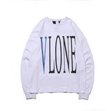 Vlone Sweatshirt Printed Longsleeved Bottoming Tshirt Couple'S Pullover Sweater