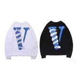 Vlone Sweatshirt Printed Longsleeved Bottoming Tshirt Couple'S Pullover Sweater