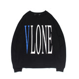 Vlone Sweatshirt Printed Longsleeved Bottoming Tshirt Couple'S Pullover Sweater