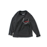 Children Long Sleeve Shirts Autumn Boy Long Sleeve Bottoming Shirt Knitted Striped round Neck