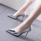 Red Bottom Heels High Heel Pumps Stiletto Heel Ladies Heels Work Shoes Solid Color