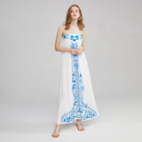 Beth Dutton Bohemian Summer Spring Midi Dress Embroidered Tube Top Dress