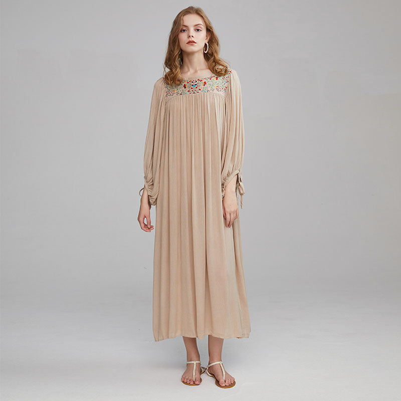 Beth Dutton Bohemian Dress Winter Autumn Midi Dresses Embroidered Dress Long Dress