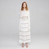 Beth Dutton Bohemian Dress Winter Autumn Midi Dresses Vintage Embroidered Dress