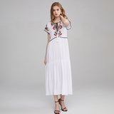 Beth Dutton Bohemian Summer Spring Midi Dress Lace-up Dress