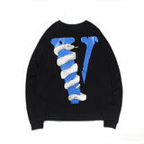 Vlone Sweatshirt Printed Longsleeved Bottoming Tshirt Couple'S Pullover Sweater