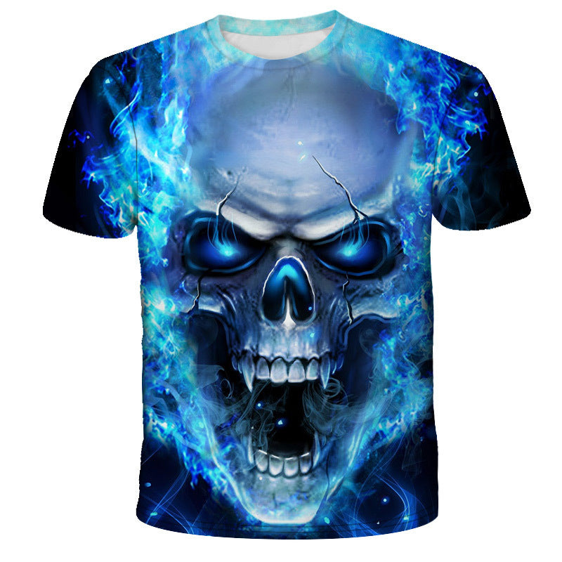 Skull Apparel Skull Pattern Digital Printing Loose