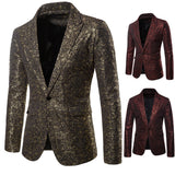 Men Prom Outfits Gilding Paint Spots Pleated