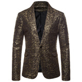 Men Prom Outfits Gilding Paint Spots Pleated
