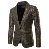 Men Prom Outfits Gilding Paint Spots Pleated