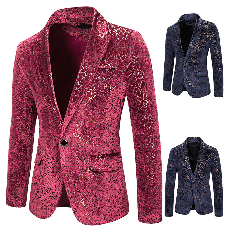 Men Prom Outfits Two-Tone Lightning Bronzing Performance Dress