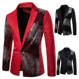Men Prom Outfits Suit Two-Tone Sequined Performance Dress