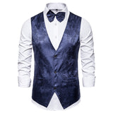Men Prom Outfits Stage Costume Paisley Vest