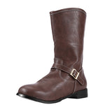 Western Shoes Autumn and Winter Fashion Men's Shoes Casual Men's Leather Boots Short Tube