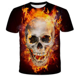 Skull Apparel Skull Pattern Digital Printing Loose