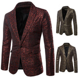 Men Prom Outfits Gilding Paint Spots Pleated