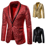 Men Prom Outfits Pleated Solid Color Performance Dress