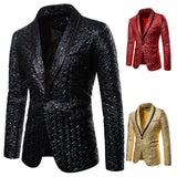 Men Prom Outfits Pleated Solid Color Performance Dress