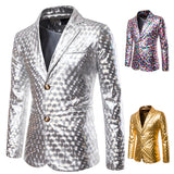 Men Prom Outfits Bronzing Performance Dress Suit