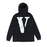 Vlone Hoodie I Love Atl Tee Love Heart Red Heart Men'S Couple Hooded Coat