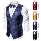 Men Prom Outfits Stage Costume Paisley Vest