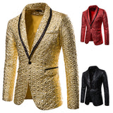 Men Prom Outfits Pleated Solid Color Performance Dress