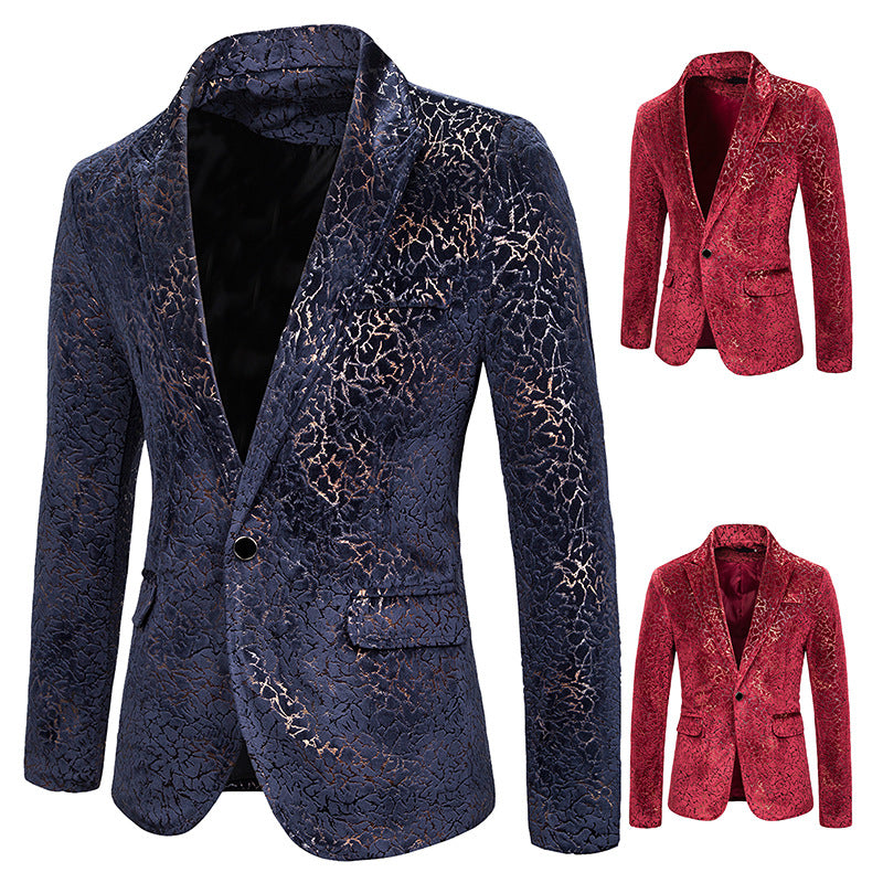 Men Prom Outfits Two-Tone Lightning Bronzing Performance Dress