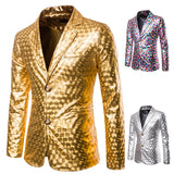 Men Prom Outfits Bronzing Performance Dress Suit
