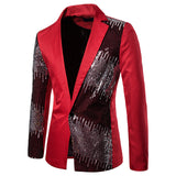 Men Prom Outfits Suit Two-Tone Sequined Performance Dress