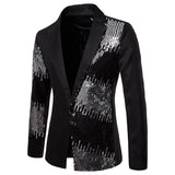 Men Prom Outfits Suit Two-Tone Sequined Performance Dress
