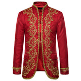 Men Prom Outfits Gold Inlaid Gown Court Dress Studio Clothing