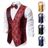 Men Prom Outfits Stage Costume Paisley Vest