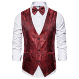 Men Prom Outfits Stage Costume Paisley Vest