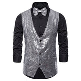 Men Prom Outfits Small Sequined Vest
