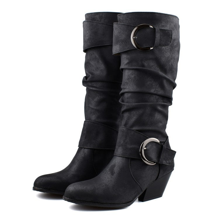 Yellowstone Cowboy Boots Pointed Leather Boots High Leg Boot Plus Size
