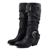 Yellowstone Cowboy Boots Pointed Leather Boots High Leg Boot Plus Size