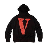 Vlone Hoodie Able Winter Clothes Red Large V Loose Large Size Hoodie Coat