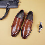 Men's Dress Shoes Classic Leather Oxfords Casual Cushioned Loafer Business Casual Men's Formal Wear
