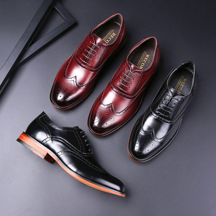 Men's Dress Shoes Classic Leather Oxfords Casual Cushioned Loafer Business Formal Wear Leather Shoes Men's Casual Shoes