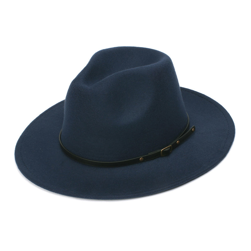 Black Cowboy Hat Autumn and Winter Vintage Top Hat Women's Trendy Hat