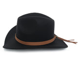 Black Cowboy Hat Denim Hat Men's and Women's Autumn and Winter Warm