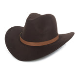 Black Cowboy Hat Denim Hat Men's and Women's Autumn and Winter Warm