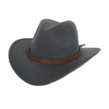 Black Cowboy Hat Denim Hat Men's and Women's Autumn and Winter Warm
