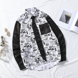 Men Shirts Long Sleeve Shirt with Tie