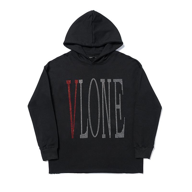 Vlone Hoodie Men'S Sweater Male And Female Large Size Retro Sports Loosefitting Hoodie