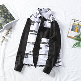 Men Shirts Long Sleeve Shirt with Tie
